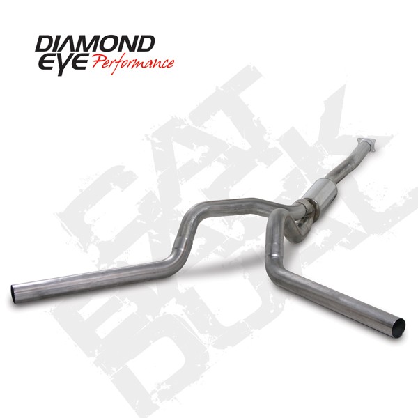 K4112S Diamond Eye Cat Back Dual Exhaust System for LB7 or LLY Duramax