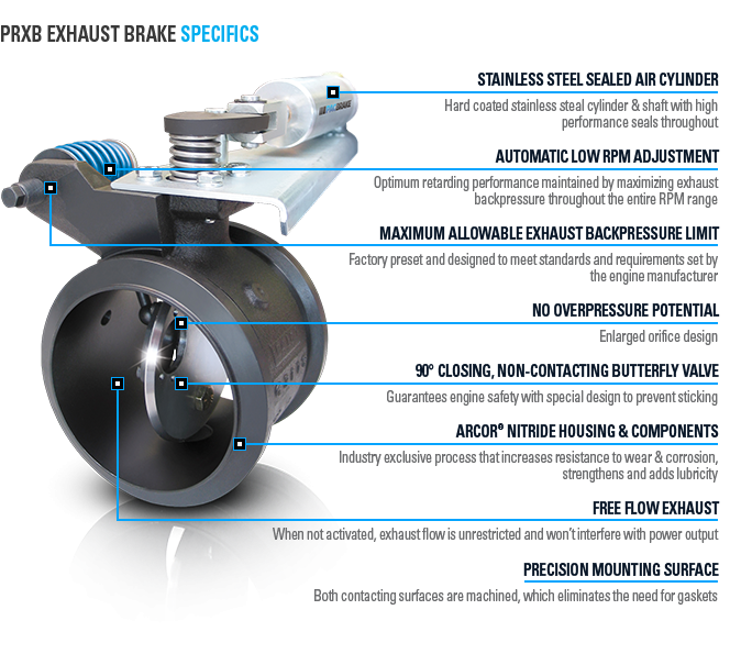 C40007 Pac Brake PRXB Exhaust Brake For Ford 6.0L
